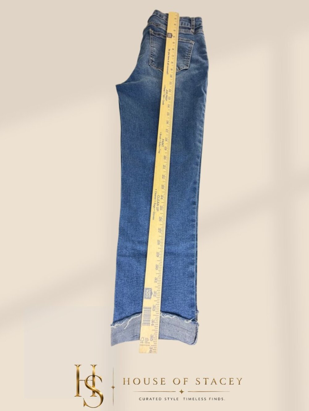 High Rise Skinny Jeans Raw Hem Medium Wash Denim